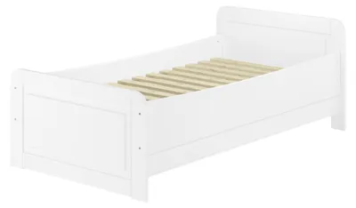 Produktbild von Weißes Seniorenbett extra hoch 90x200 Zubehör wählbar V-60.42W-09Rollrost inkl.