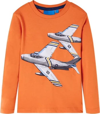 Produktbild von Kinder-Langarmshirt Dunkelorange 104