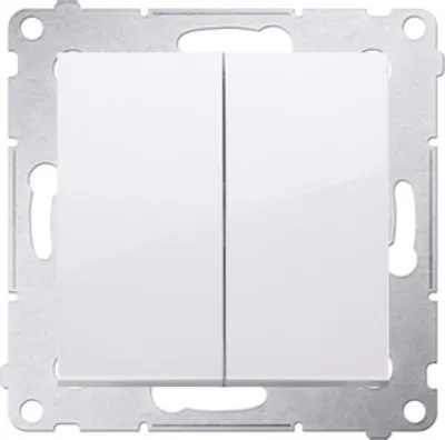 Produktbild von Doppeltaster ohne Aufdruck Steckklemmen Weiß Simon 54 Premium Kontakt Simon DP2.01/11