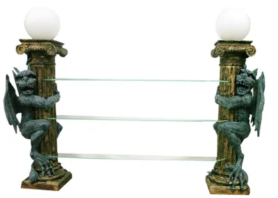Obrázek produktu pro Design Vitrine Regal Glas Säule Vitrinen Regale Dekofiguren Schrank Lampe1835
