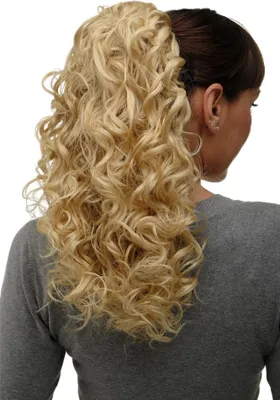 Produktbild von WIG ME UP Haarteil Zopf Lichtblond Locken NC002-202