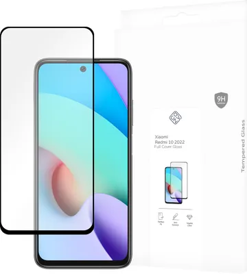 Produktbild von Schutzfolie Xiaomi Redmi 10 2022 - Panzerglas - Cazy - Schwarz