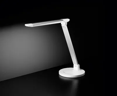 Immagine prodotto di Lampada da Tavolo LED 7W, Regolabile 3000-6500K, Dimmerabile con Porta USB Integrata e Interruttore Touch, Design Moderno Bianco - Perenz