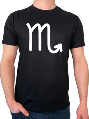 Produktbild von Huuraa Herren T-Shirt Skorpion Sternzeichen Zeichen XL Black Bio Baumwolle Fairtrade Herrenshirt Geschenkidee