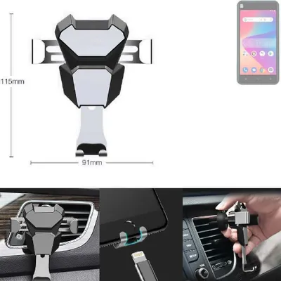 Produktbild von K-S-Trade Lüftungshalterung kompatibel mit BLU Studio X10L 2022 kompakte Handy-Halterung Lüftungsschlitz Lüftungsgitter Autohalterung KFZ