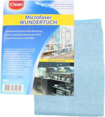 Produktbild von CLEAN 254005112 Microfasertuch Wundertuch - 30 x 30 cm , hellblau