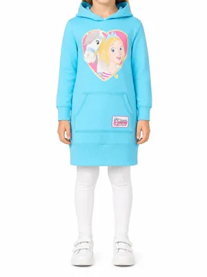 Produktbild von 82408 Disney Prinzessin Emmy Long Sweatshirt mit Kapuze Mädchen – Blau, Gr. 104 – Stylisches Sweatshirt mit Prinzessin Emmy Motiv