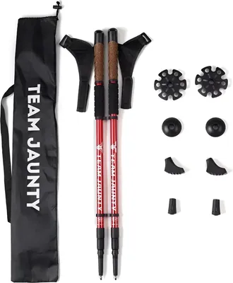 Produktbild von Nordic Walking Faltbare Wanderstöcke, robuste Aluminium Legierung, ergonomischer und rutschfester Handgriff