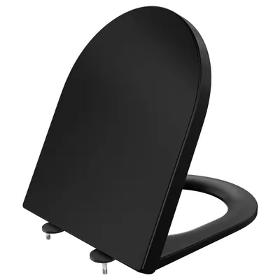 Produktbild von Toilettendeckel D Form WC-Sitze, Toilettensitzbezug mit Absenkautomatik & Quick-Release Funktion Antibakterieller Toilettensitz,Harnstoff-Formaldehyd