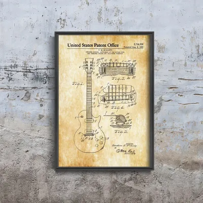 Produktbild von Poster - Canvas - Leinwand - 29,7 cm x 42 cm - Pat McCarty auf der Gitarre