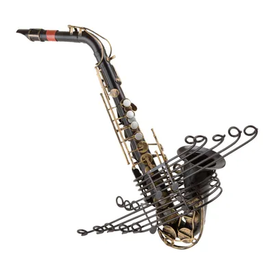 Produktbild von Small Foot 7439 Saxophon Vintage-Deko, schwarz (1 Stück)
