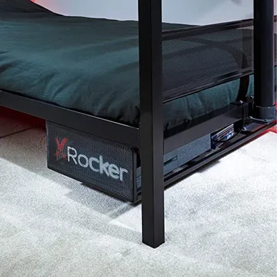 Image de X Rocker Basecamp lit de jeu avec support TV pivotant, Couleur:Noir