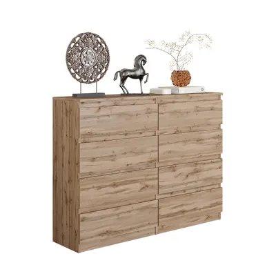 Immagine prodotto di GABRIEL - Cassettiera / credenza con 8 cassetti - rovere Wotan, altezza 92 cm, larghezza 120 cm, profondità 33 cm.