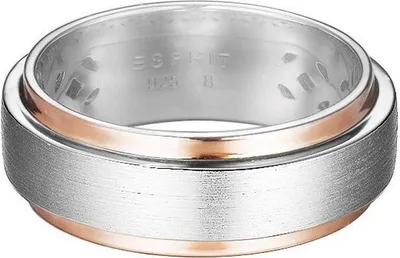 Produktbild von Esprit Damen Ring Silber Rosé Bicolor Modern Shape ESRG92278B1, Ringgröße:54 (17.2 mm Ø)