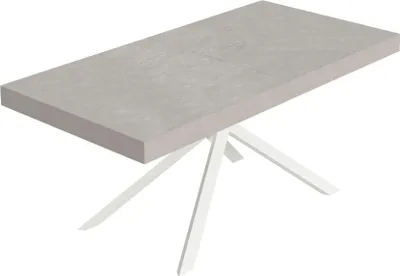 Image de Table Extensible Niket En Cachemire 180/440X90 Cm Avec Pieds Blancs