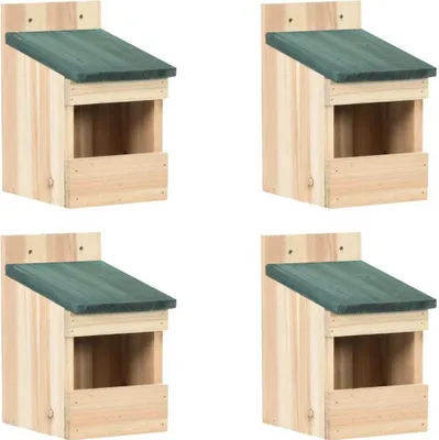 Produktbild von Vogelhäuser 4 Stk. 12x16x20 cm Tannenholz