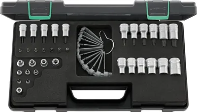 Produktbild von STAHLWILLE 98811908, Steckschlüssel-Satz, 34 Kopf/Köpfe, 417 mm, 230 mm, 2,42 kg