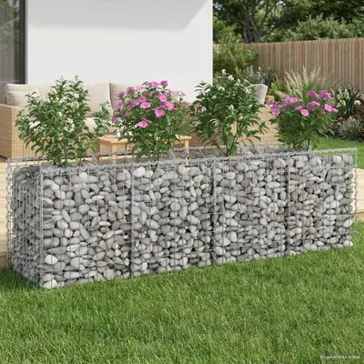 Obrázok produktu pre Maison Exclusive – Vyvýšený záhon z pletiva, 200 x 50 x 60 cm, pozinkovaná oceľ, strieborná farba