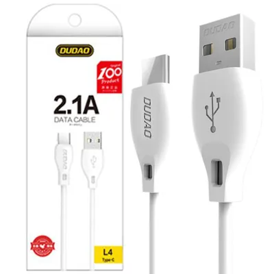 Zdjęcie produktu dla DUDAO L4M USB-A to microUSB cable 2m white, 2 m, USB A, Micro-USB A, USB 2.0, 0,48 Gbit/s, Biały