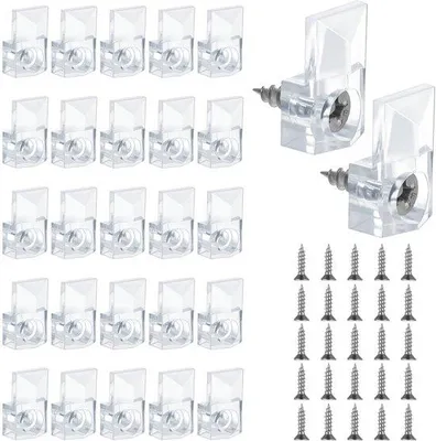 Immagine prodotto di Supporti per pannelli in vetro per montaggio a parete con vite, supporti per specchi, clip per vetro, morsetti per specchi per pareti e bagni
