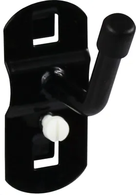 Produktbild von Lochplatten-Schräghaken für Stecknüsse | 4cm | Tiefschwarz