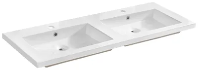 Immagine prodotto di Lavabo doppio Lavabo in Vetroceramica Lavabo da appoggio Lavandino bianco