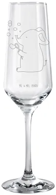 Produktbild von Mr. & Mrs. Panda Glas Elefant Seifenblasen - Transparent - Geschenk, Liebe, Trinkglas, Champagnerglas, Elefanten, Sektglas, Heimat, Sektflöte, Liebesspruch, Sektkelch