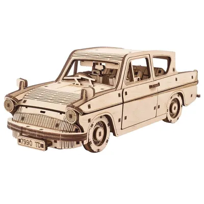 Image de Puzzle 3D, Ford Anglia volant, Ugears, bois, 246 pièces