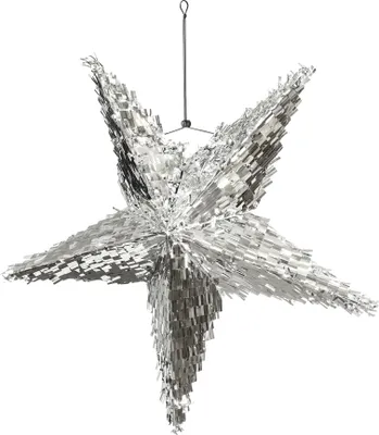 Obrázok produktu pre Piñata 68x68x30cm Hviezda na vyplnenie strieborná