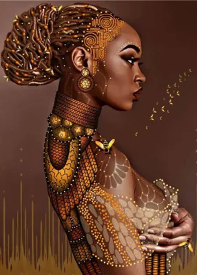 Immagine prodotto di Ricamo a mosaico con diamanti "Donna con chignon", 30 x 40 cm