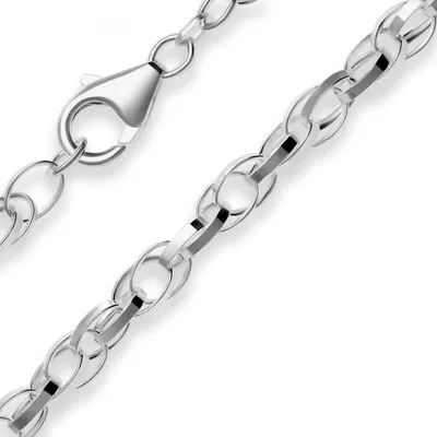 Produktbild von 5,7mm Doppelankerkette Kette Collier Halskette aus 925 Silber rhodiniert 45cm