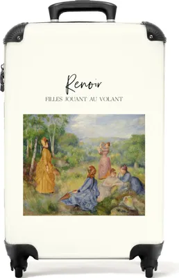 Produktbild von NoBoringSuitcases.com® Koffer Handgepäck Trolley Rollkoffer Kleine Reisekoffer mit 4 Rollen - Kunst - Renoir - Alte Meister - Frau - Vintage - Cabin Size < 55x40x23 cm & 55x40x20 cm - Fotokoffer - Kabinenkoffer - BoardgepäckHandgepäck Koffer 55x35x20 cm, 36L,