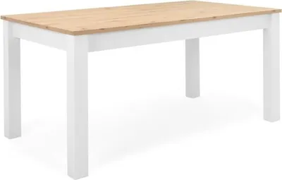 Produktbild von Esstisch weiß und Artisan Eiche Küchentisch ausziehbar 160 - 215 cm Landhaus Stil Ausziehtisch Bergen