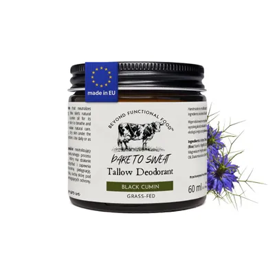Zdjęcie produktu dla Naturalny dezodorant w balsamie na bazie łoju z olejem z czarnuszki Tallow Deodorant Black Cumin, do każdego rodzaju skóry – 60 ml