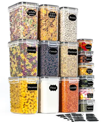 Produktbild von Aufbewahrungsboxen mit Deckel - Luftdichte Küchenorganizer-Set von 15