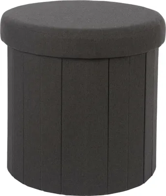 Zdjęcie produktu dla PUFA Olaf SKŁADANA szara ZE SCHOWKIEM okrągła 38cm