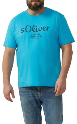 Productafbeelding van s.Oliver katoenen T-shirt met logo-opdruk