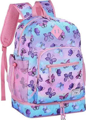 Image de Sac à dos pour enfant, imperméable, rose, avec boîte à goûter