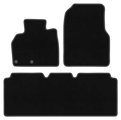 Produktbild von Velours-Fußmatten für Renault Espace IV 2002-2014 (Minivan) – 4-tlg, Schwarz, passgenau – Wielganizator BASIC