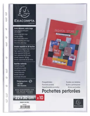 Produktbild von Exacompta 56634E Prospekthüllen DIN A4 10 Stück Transparent