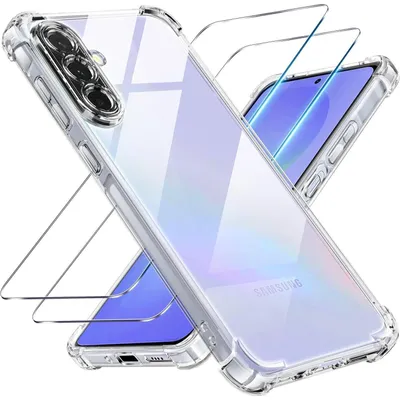 Immagine prodotto di Custodia protettiva 3 in 1 e vetro temperato per Samsung Galaxy A36 5G, trasparente, in TPU, resistente agli urti e ai graffi