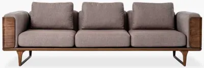 Obrázek produktu pro pohovka do obývacího pokoje moderní design dřevo s textilem 270cm velké pohovky