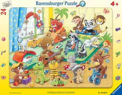 Obrázek produktu pro Kinderpuzzle Im Tierkindergarten (24 Teile, Rahmenpuzzle) - Ravensburger 05662 - (Spielwaren / Puzzle)