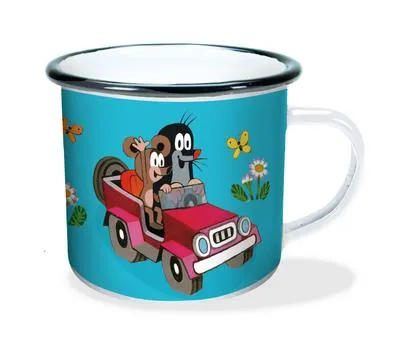 Produktbild von Emaille-Becher "Der kleine Maulwurf" Auto