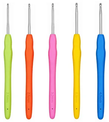 Häkelnadel-Set 5-tlg. 2–4 mm + 5 Maschenmarkierer