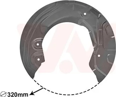 Produktbild von VAN WEZEL Spritzblech Bremsscheibe für BMW 3 Touring (E91) Vorne Rechts 0627372 Ankerblech