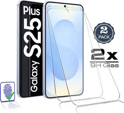 Produktbild von 2x Samsung Galaxy S25+ S25 Plus - Panzerglas HD Panzerfolie Displayschutzglas Echt Glas Schutz Folie Display Glasfolie 9H 2 Stück
