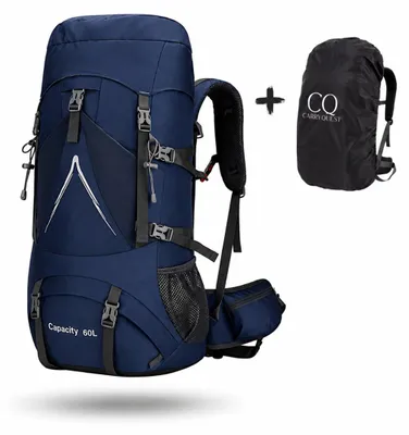 Produktbild von CarryQuest® Wanderrucksack 60L wasserdicht Nylon Blau
