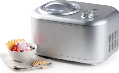 Produktbild von PRIMO PR406IM Eismaschine - Speiseeismaschine mit Kompressor - Selbstgefrierend - 1 L - Silber