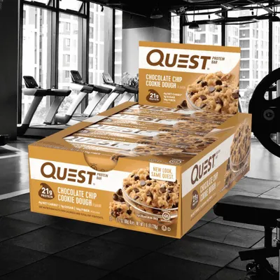 Produktbild von Quest Nutrition Quest Bars (12x60g) Chocolate Chip Cookie Dough - Riegel - Protein-Riegel